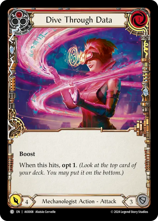 Image of the card for Dive Through Data (Red)