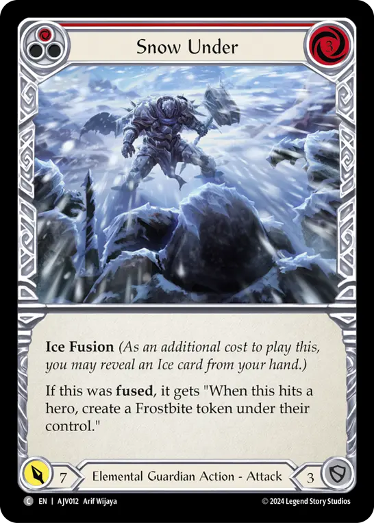 Card: Snow Under (red)