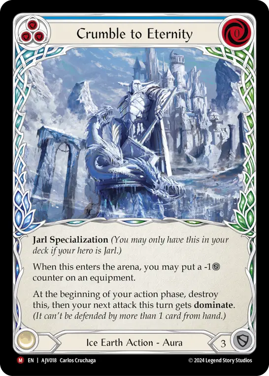 Card: Crumble to Eternity (blu)
