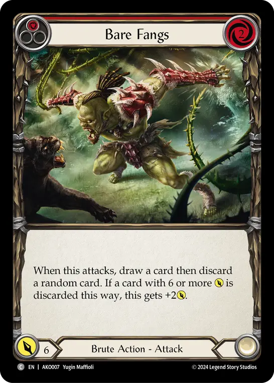 Card: Bare Fangs (red)