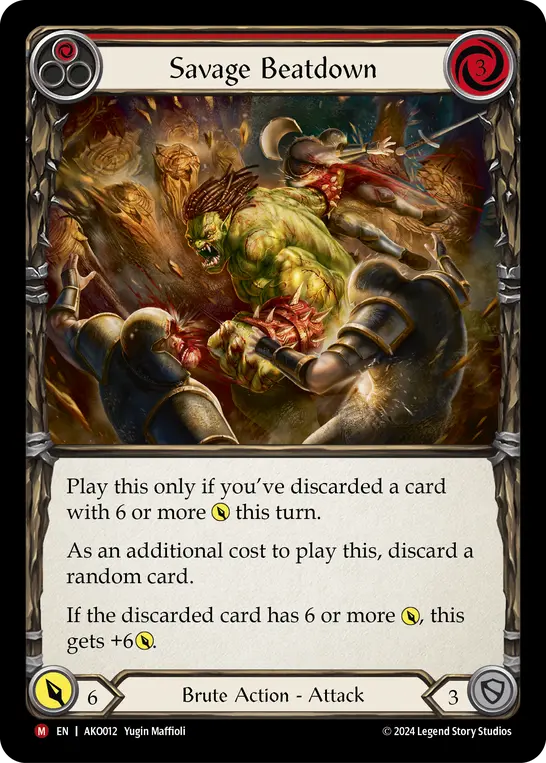 Card: Savage Beatdown (red)
