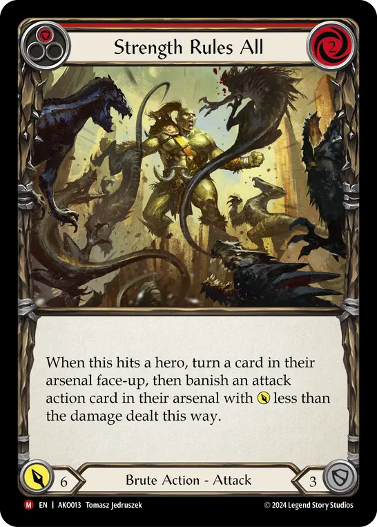Card: Strength Rules All (red)