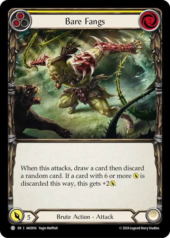 Card: Bare Fangs (yel)