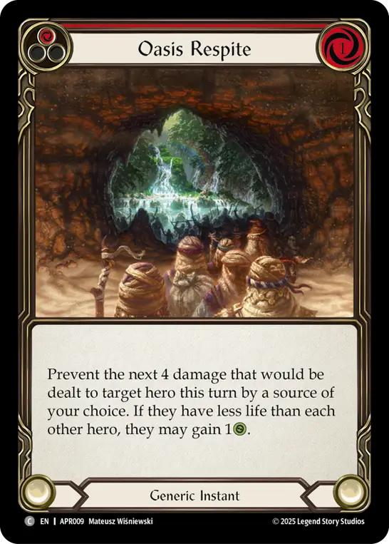 Card: Oasis Respite (red)