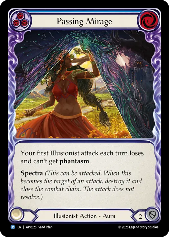 Card: Passing Mirage (blu)
