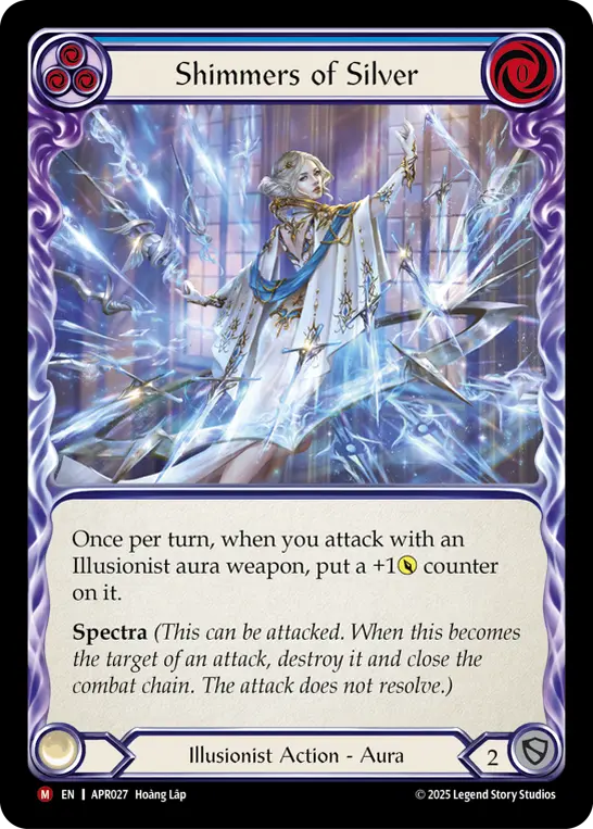 Card: Shimmers of Silver (blu)