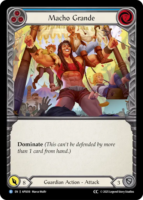 Card: Macho Grande (blu)