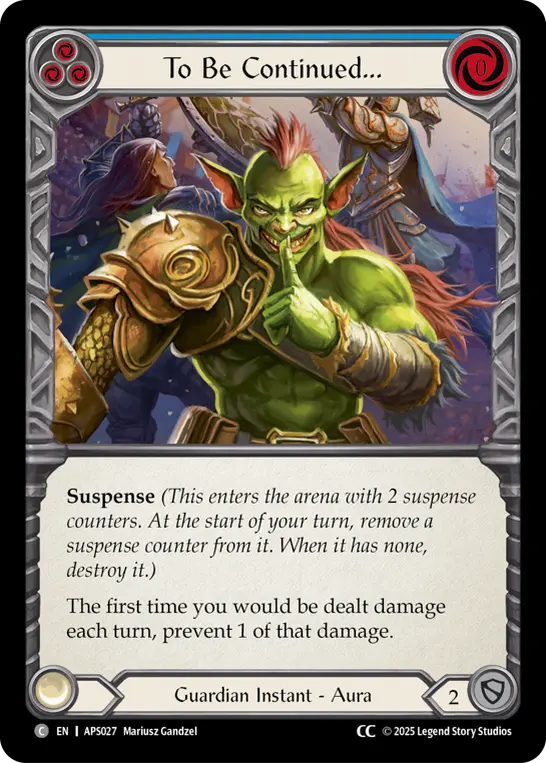 Card: To Be Continued... (blu)