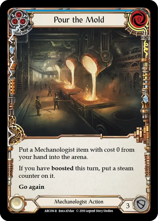 Card: Pour the Mold (blu)