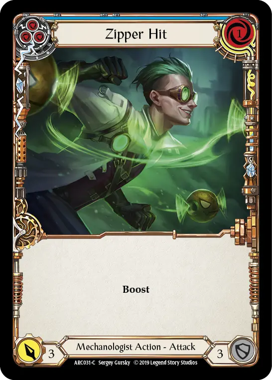 Card: Zipper Hit (blu)