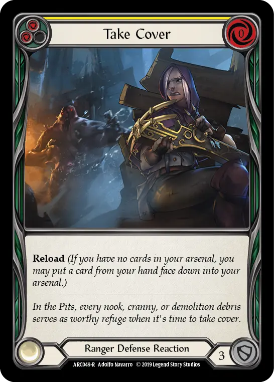 Card: Take Cover (yel)