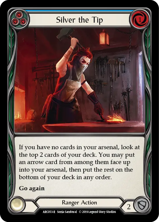 Card: Silver the Tip (blu)
