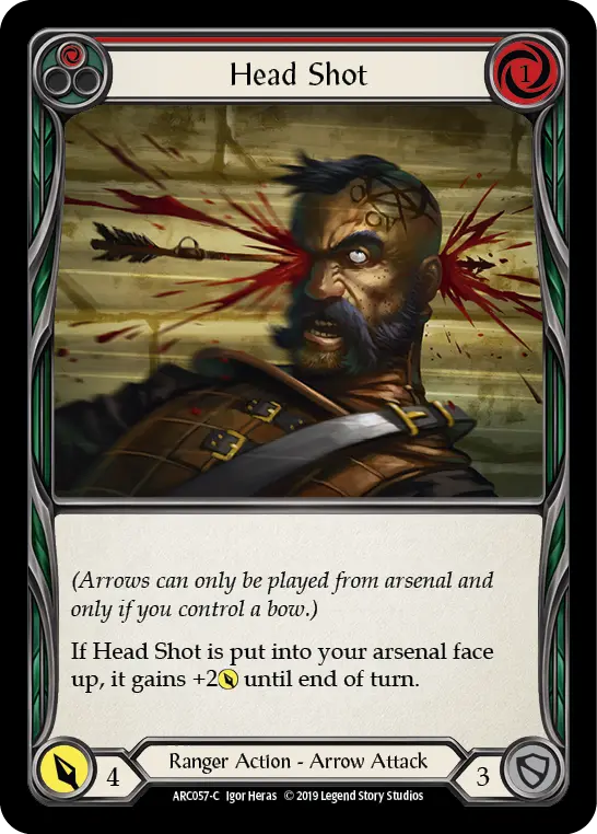 Card: Head Shot (red)