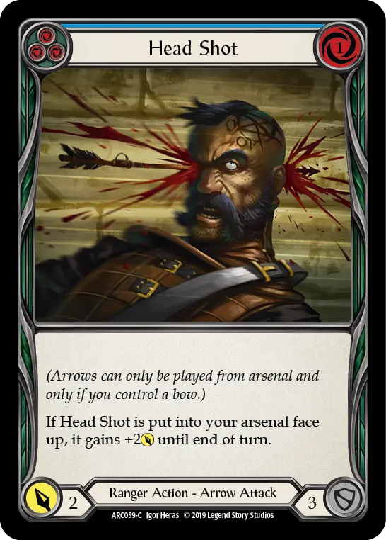 Card: Head Shot (blu)