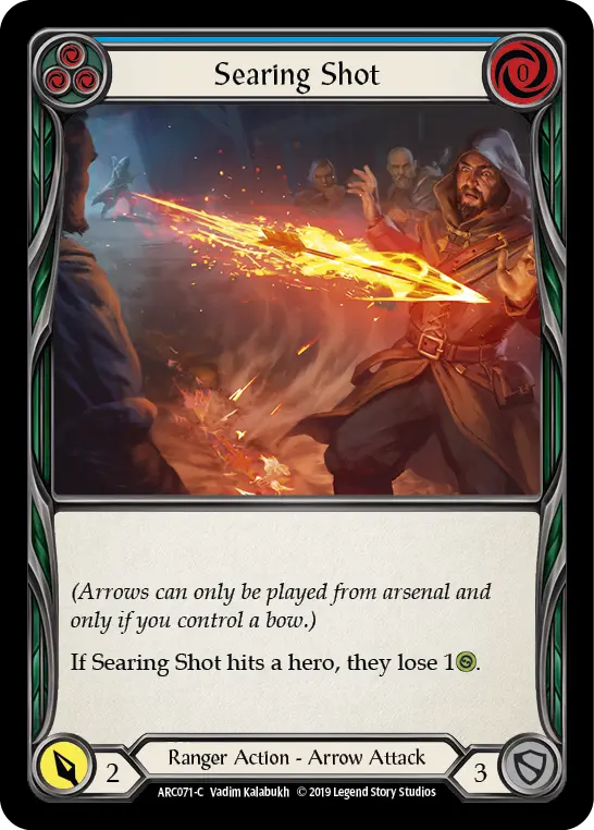 Card: Searing Shot (blu)