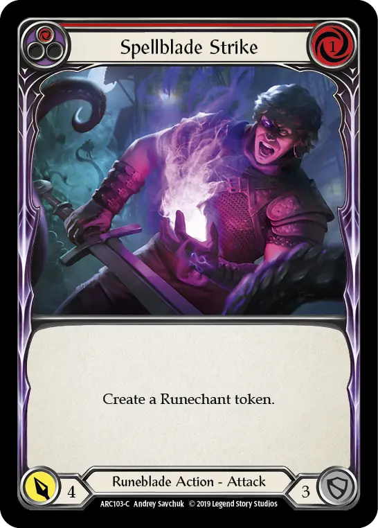 Card: Spellblade Strike (red)