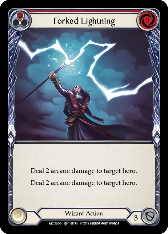 Card: Forked Lightning (red)