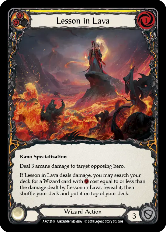 Card: Lesson in Lava (yel)