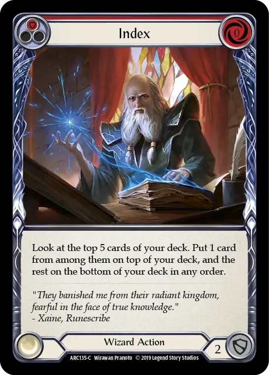 Card: Index (red)