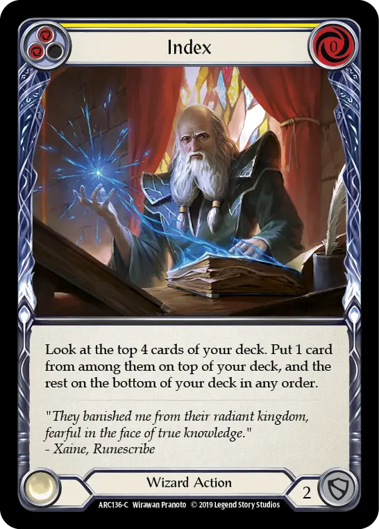 Card: Index (yel)