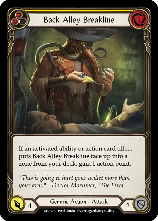 Card: Back Alley Breakline (yel)
