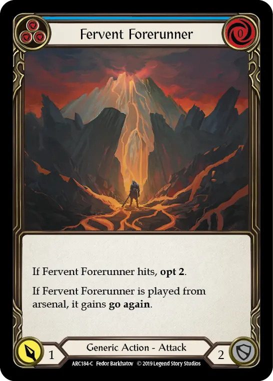 Card: Fervent Forerunner (blu)