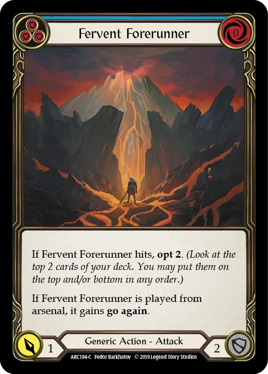 Card: Fervent Forerunner (blu)