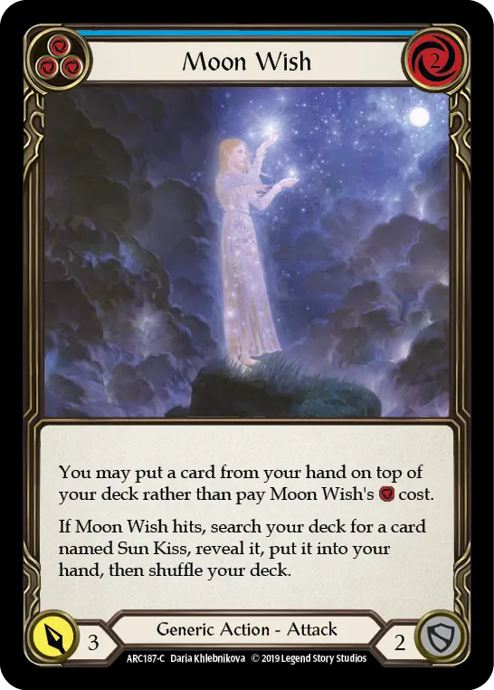 Card: Moon Wish (blu)