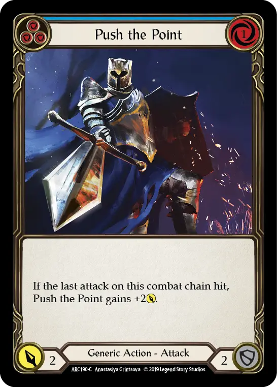 Card: Push the Point (blu)