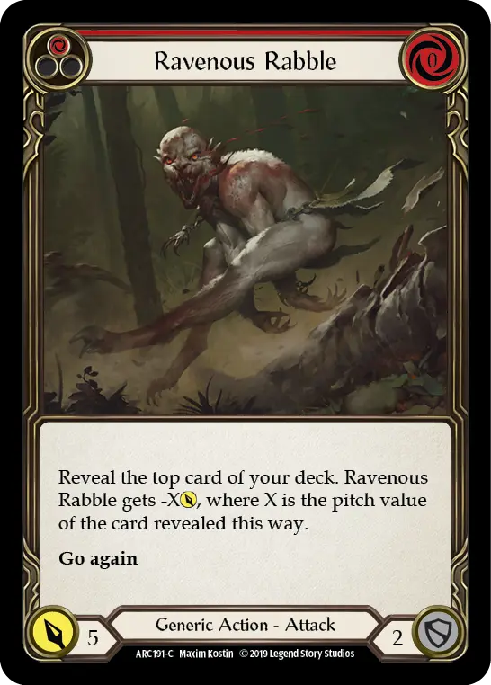 Card: Ravenous Rabble (red)