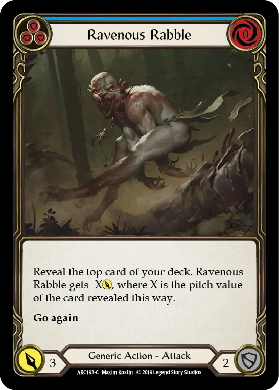 Card: Ravenous Rabble (blu)