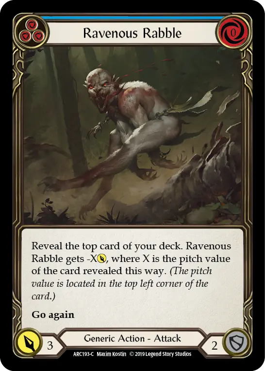 Card: Ravenous Rabble (blu)