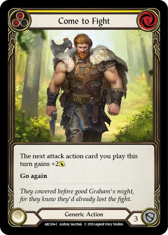 Card: Come to Fight (yel)