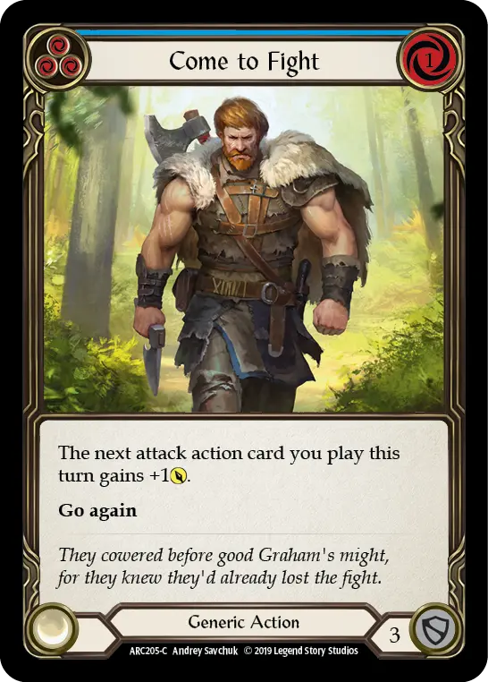 Card: Come to Fight (blu)