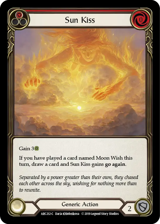 Card: Sun Kiss (red)
