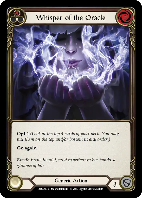 Card: Whisper of the Oracle (red)