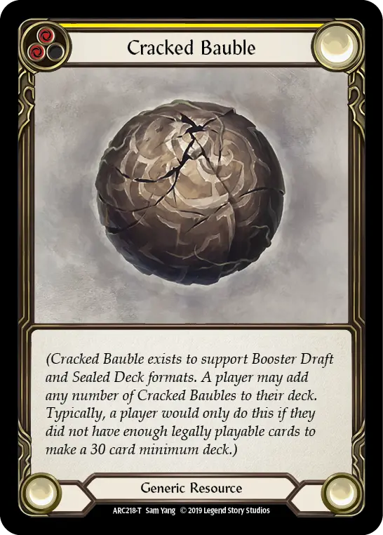 Card: Cracked Bauble (yel)