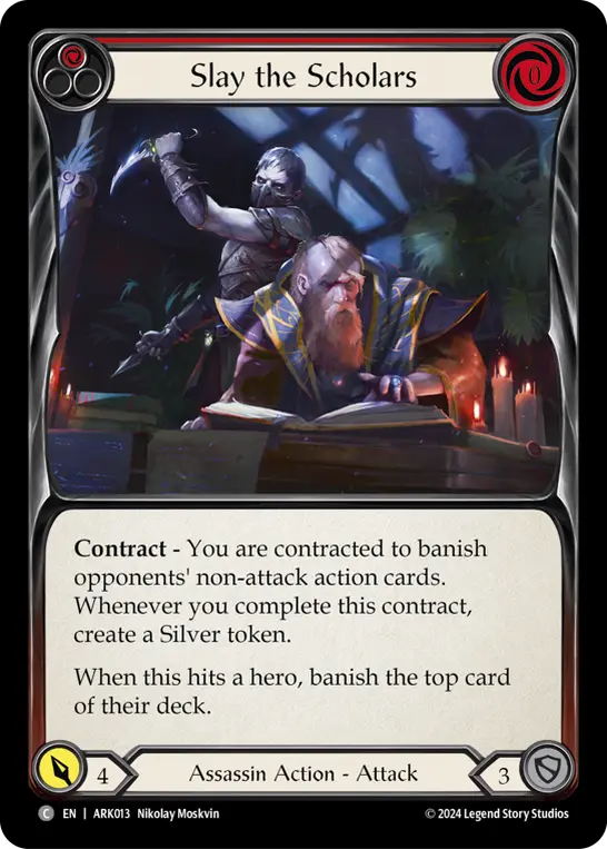 Card: Slay the Scholars (red)