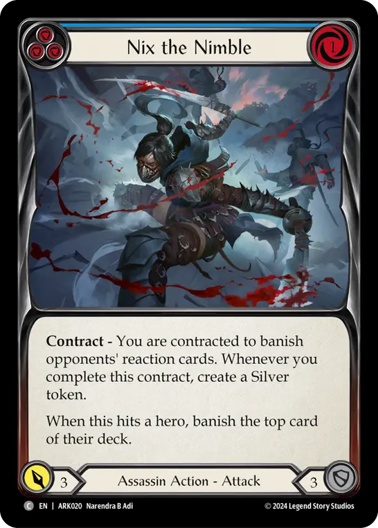 Card: Nix the Nimble (blu)