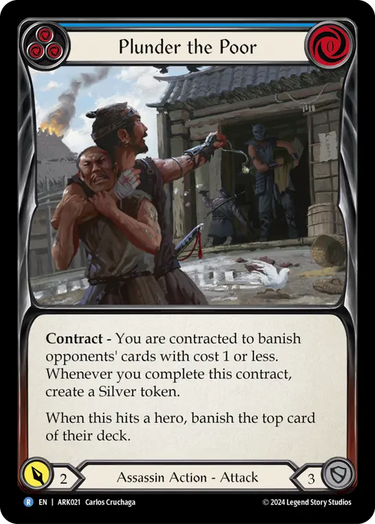 Card: Plunder the Poor (blu)
