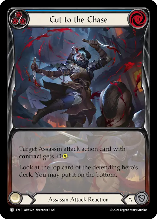 Card: Cut to the Chase (blu)