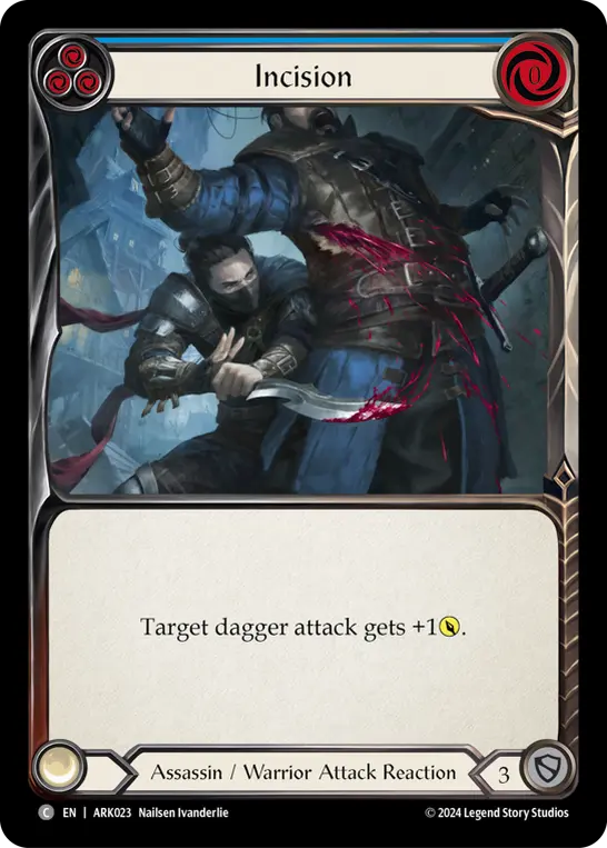 Card: Incision (blu)