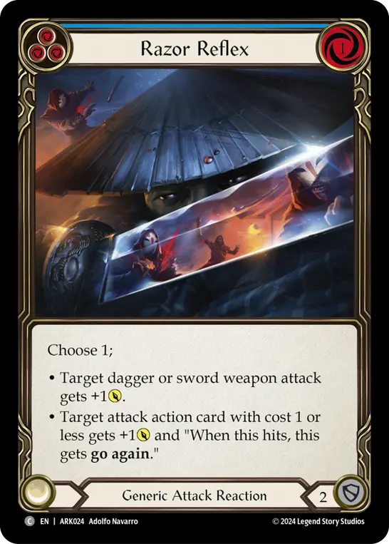 Card: Razor Reflex (blu)