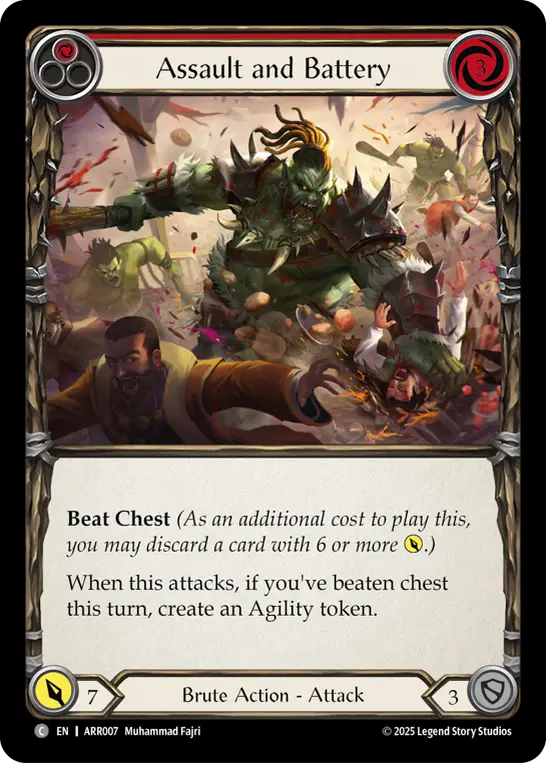 Card: Assault and Battery (red)