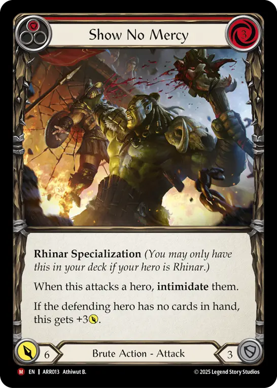 Card: Show No Mercy (red)