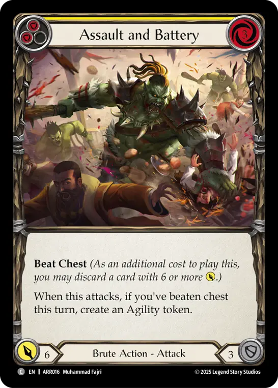 Card: Assault and Battery (yel)