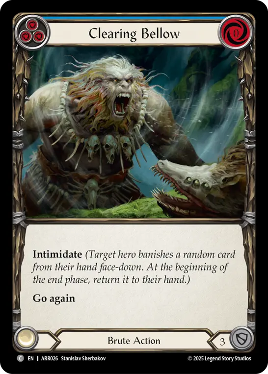 Card: Clearing Bellow (blu)