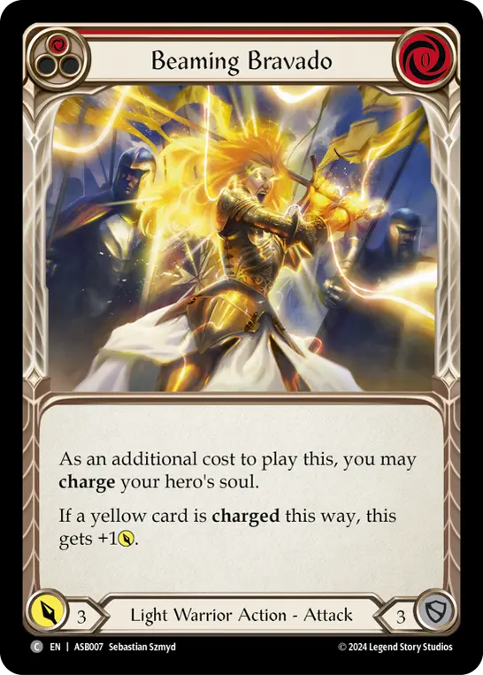 Card: Beaming Bravado (red)