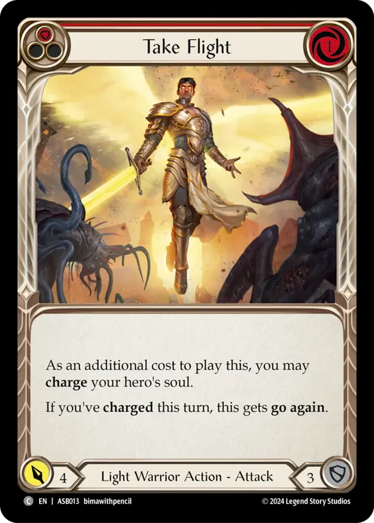 Card: Take Flight (red)