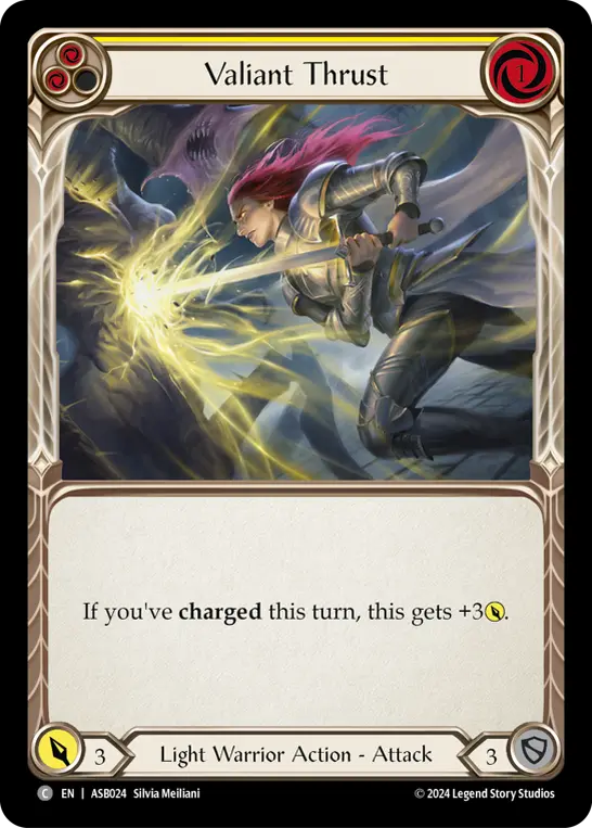 Card: Valiant Thrust (yel)